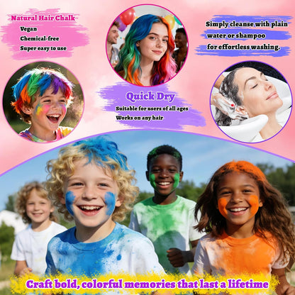 6 Colors Hair Chalk for  Halloween Christmas Birthday