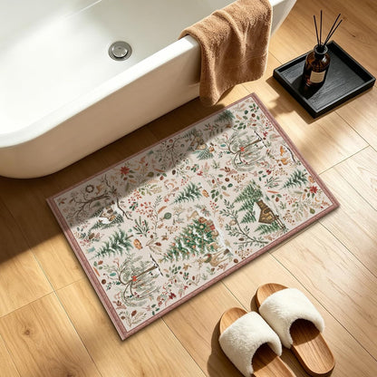 Christmas-themed Rug - Machine Washable, Non-Slip