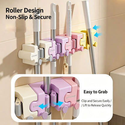 Macaron-style Puzzle-fit Mop Holder