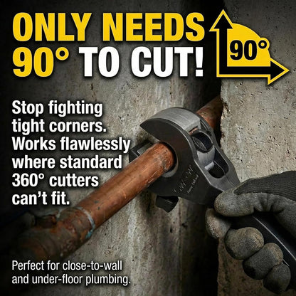 Ratchet-Type Pipe Cutter - One-Handed Pipe Cutting Tool