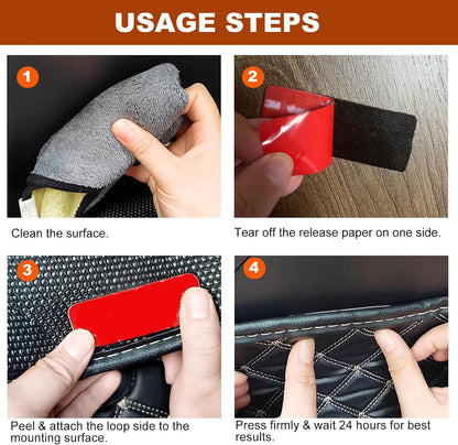 Heavy Duty Hook and Loop Strips with Adhesive-10 Pcs