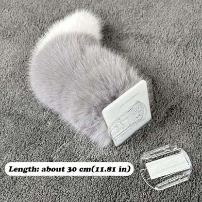 Remote Control Electric Car Tail Wagging Cute Plush Fuzzy Moving Ornament