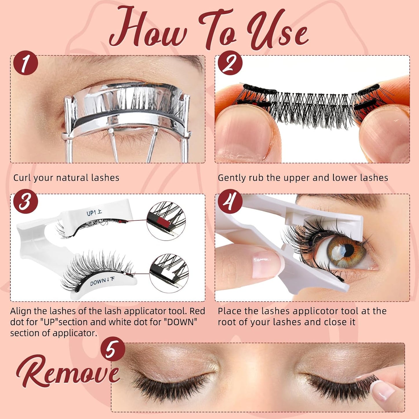 Magnetic False Eyelashes—No Glue Needed, Reusable