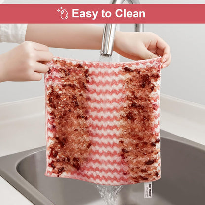 10 Pack Microfiber Cleaning Cloth, Absorbent Streak Free Lint Free Rags for Cleaning