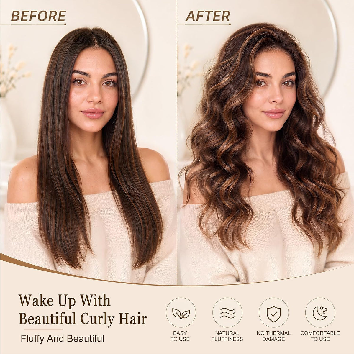 Overnight Heatless Hair Curler