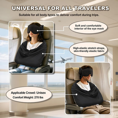 3-in-1 Aircraft Sleep Support System - Integrated Aircraft Sleep Kit