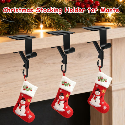 No-Drill Fireplace Stocking and Garland Hanger