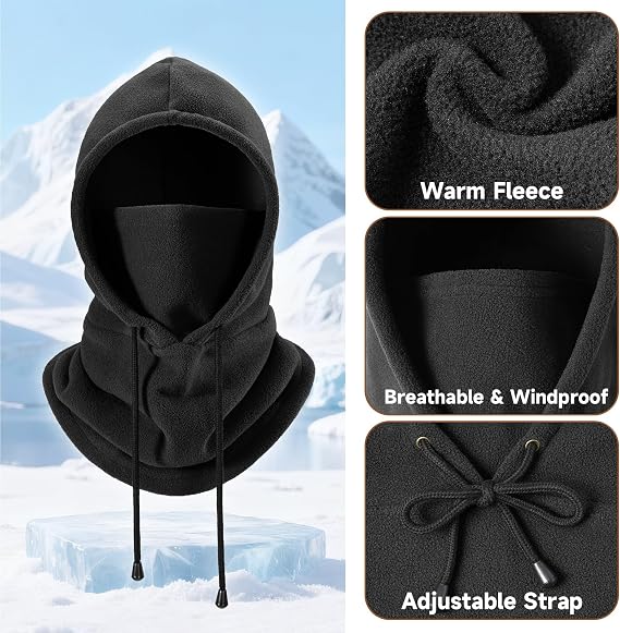 Unisex Adult Solid Color Winter Warm Sports Gear Set