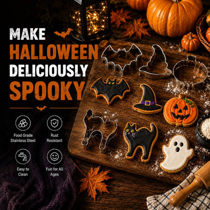 5 Pcs Halloween Cookie Cutters Set