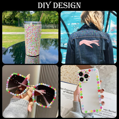 5Pcs Face Makeup Pearl Stickers - Perfect Dor DIY Decorations