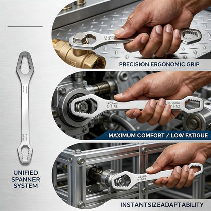 Universal Double Ended Wrench – Self-Adjusting Multi-Size Spanner for Nuts & Bolts
