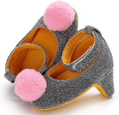 Baby Girl Princess-style Soft-soled Shoes with a High-heel Look