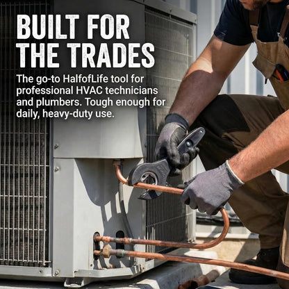 Ratchet-Type Pipe Cutter - One-Handed Pipe Cutting Tool