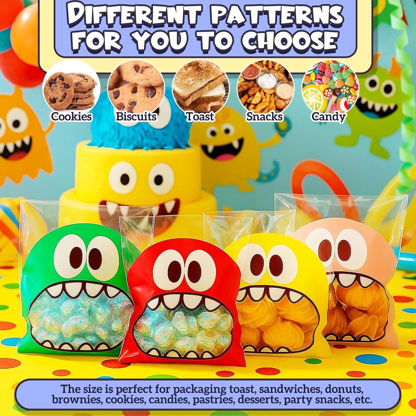 Cookie Bags Bulk for Birthday Party Favors Supplies