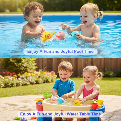 4 PCS Water Pool Toys for Toddlers 1 Year Old Girl Boy Gifts, Water Table Toys