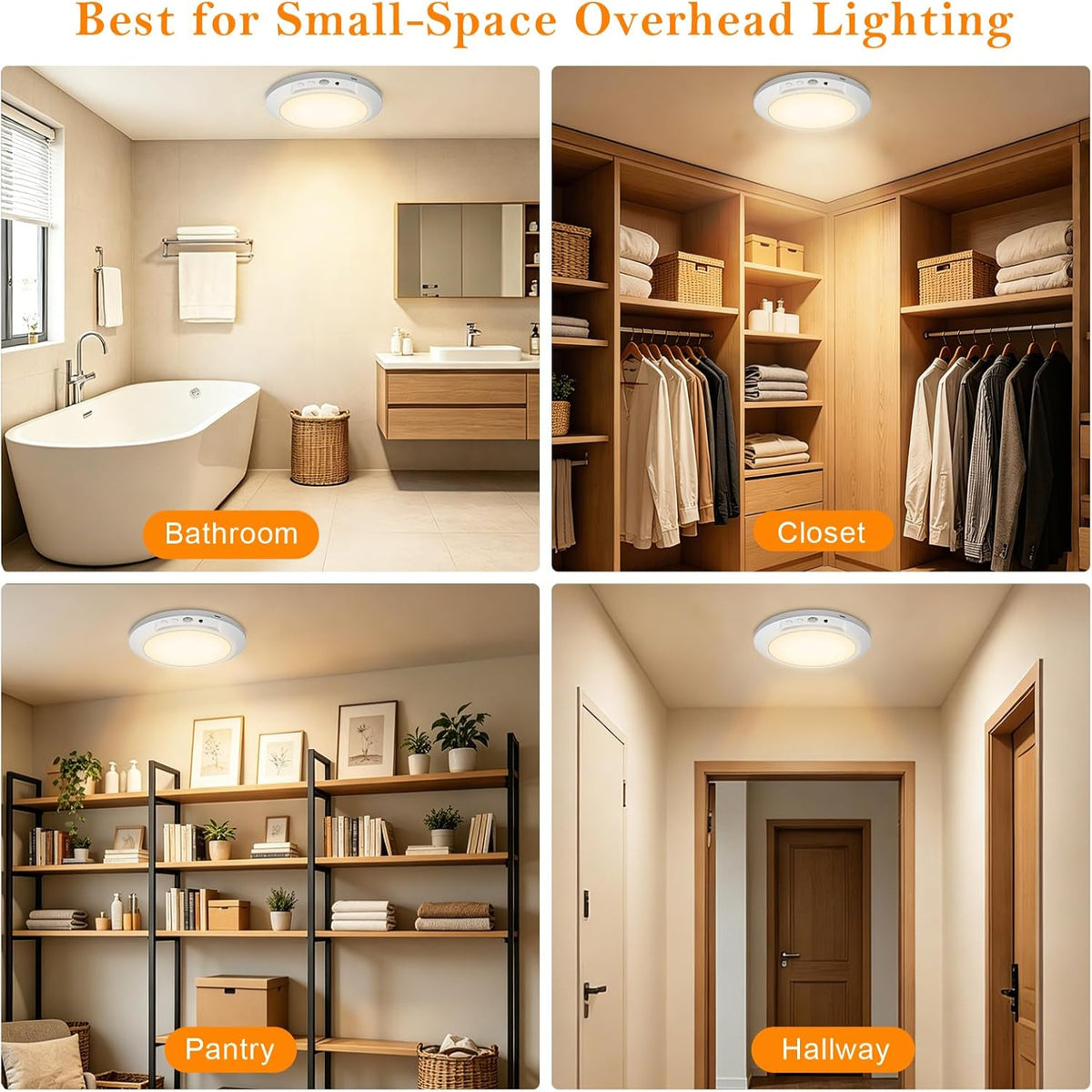 Rechargeable Motion Sensor Ceiling Lamp - Magnetic Ceiling Mount