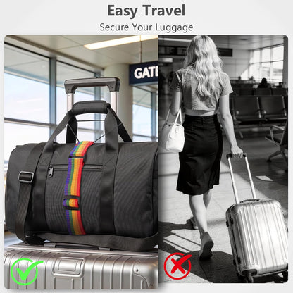 Waterproof Elastic Luggage Straps for Suitcases - Adjustable, Anti-Theft-2 Pcs