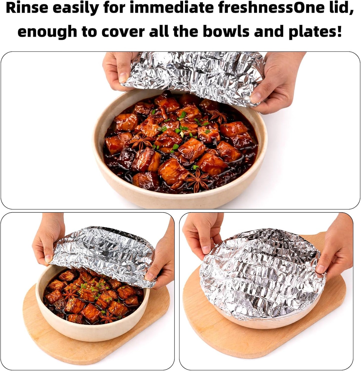 50 Pcs / Set Reusable Aluminum Foil Thermal Cover For Home Use
