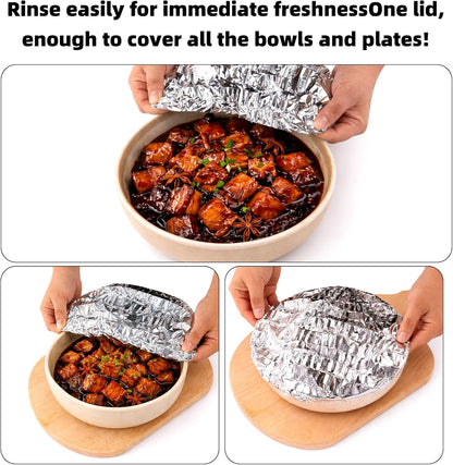 50 Pcs / Set Reusable Aluminum Foil Thermal Cover For Home Use