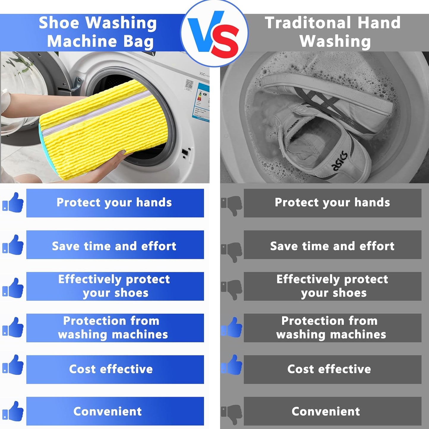 Reusable Shoe Washing Bag- Chenille Laundry Bag For Washer & Dryer