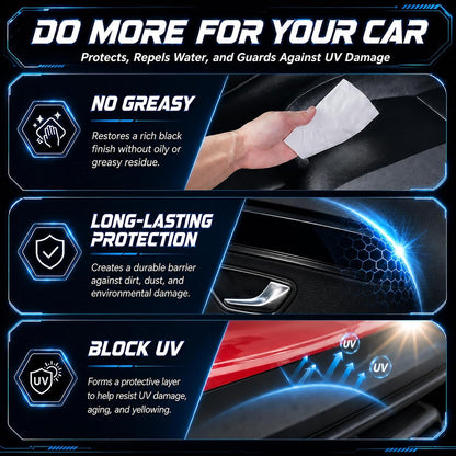 Black Trim Restorer Plastic Restorer for Trim Coat Kit