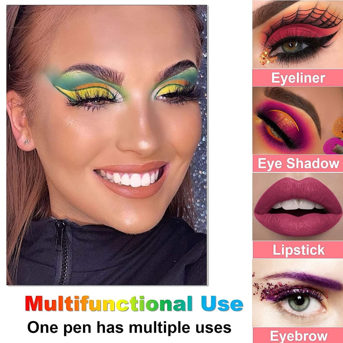 6-Color Eyeliner Set – Includes Pearlescent Dual-Use Eye & Lip Pencil