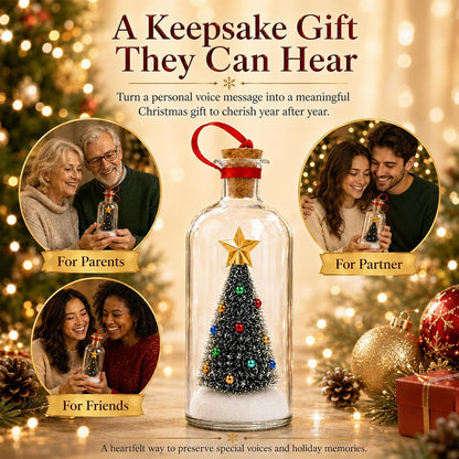Glass Holiday Decoration 30-Second Voice Recording Keepsake