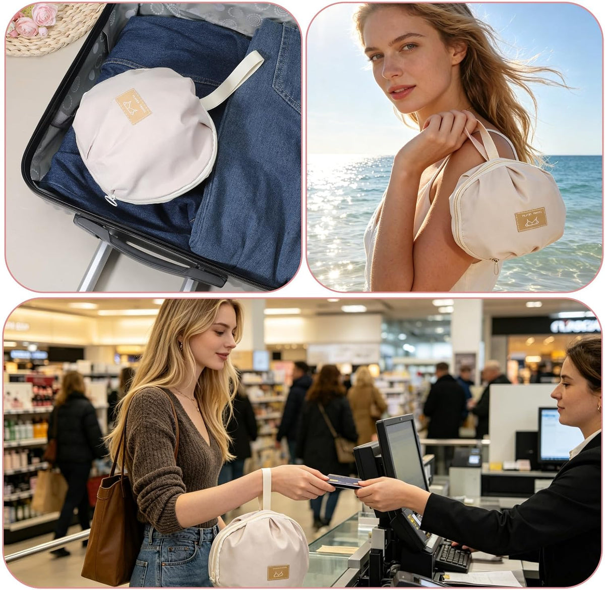 Travel Lingerie Storage Bag - Multi-Compartment Women's Storage Bag