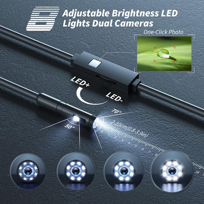 Endoscope Camera with Light, Endoscope with Semi-Rigid Snake Camera
