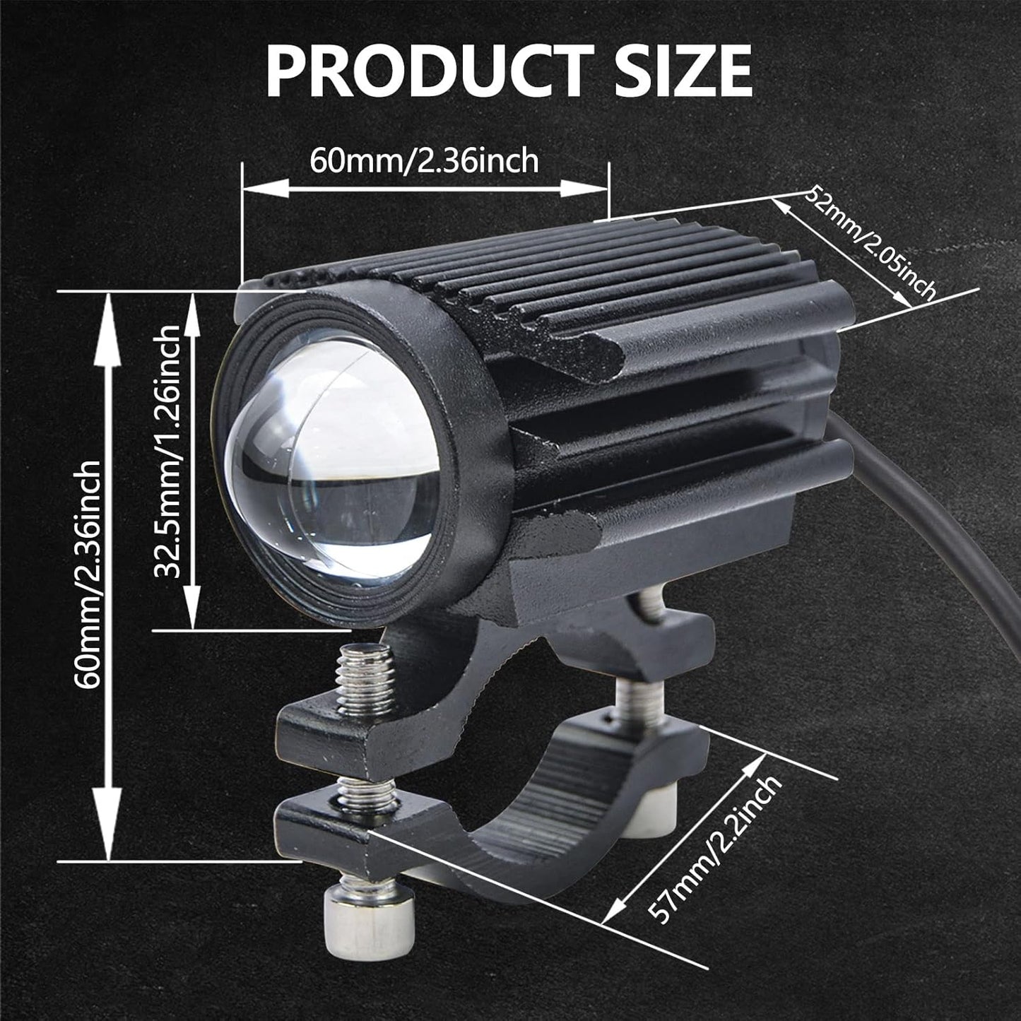 Motorcycle LED Driving Lights 12000LM Fog Lights  for Motorcycle Truck ATV SUV Car Yacht