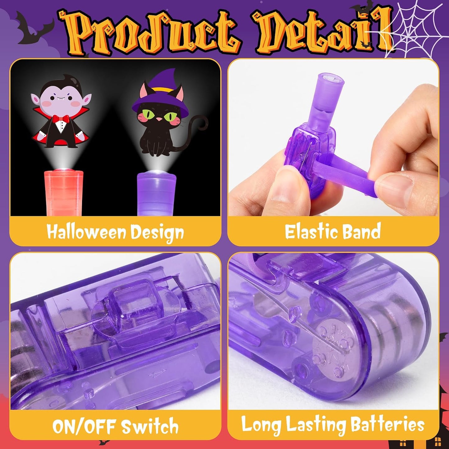 36 Pcs LED Finger Lights for Halloween Party School