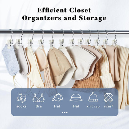 10 Pack Hanging Clothes Pins Chip Clips for Workout Sets, Hat, Bag