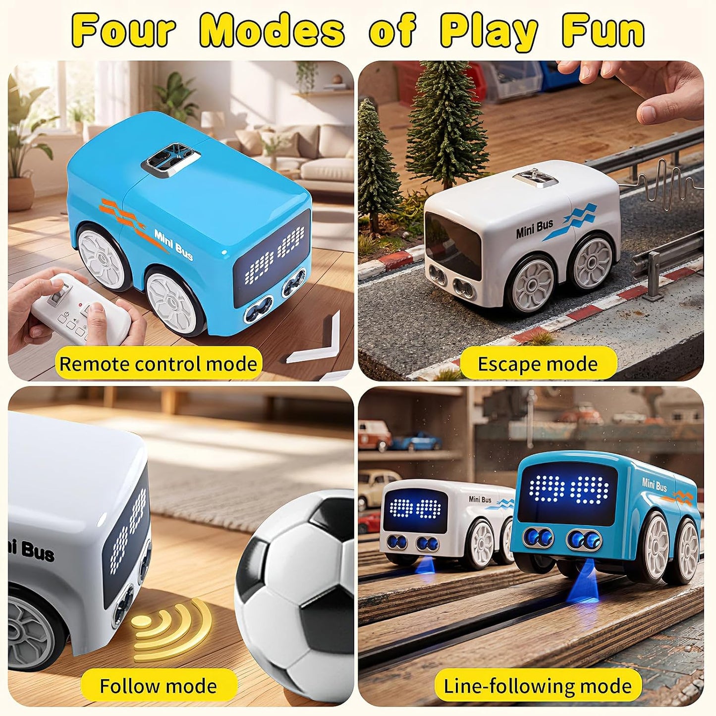 Magic Mini RC Bus – 2.4GHz Inductive Car for Kids & Adults