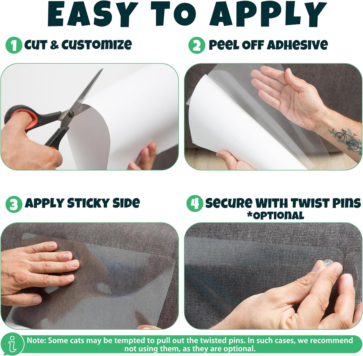 10 Pcs Transparent Anti-Scratch Sofa Protector Film