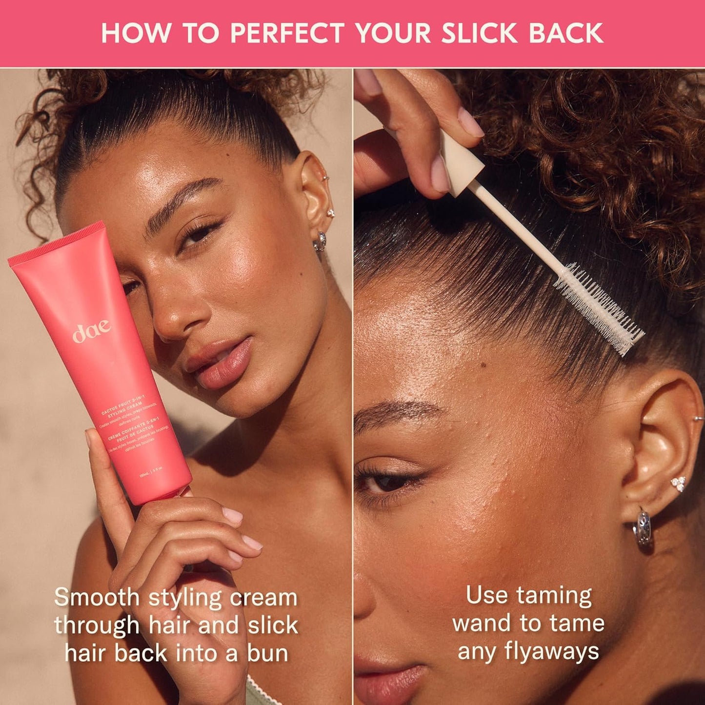 Cactus Fruit 3-in-1 Styling Cream & Taming Wand – Smooth Frizz, Tame Flyaways & Style Edges (0.6 oz)