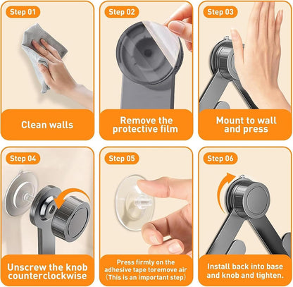 Wall-Mounted Adjustable Pot Lid Rack – No-Drill Space-Saving