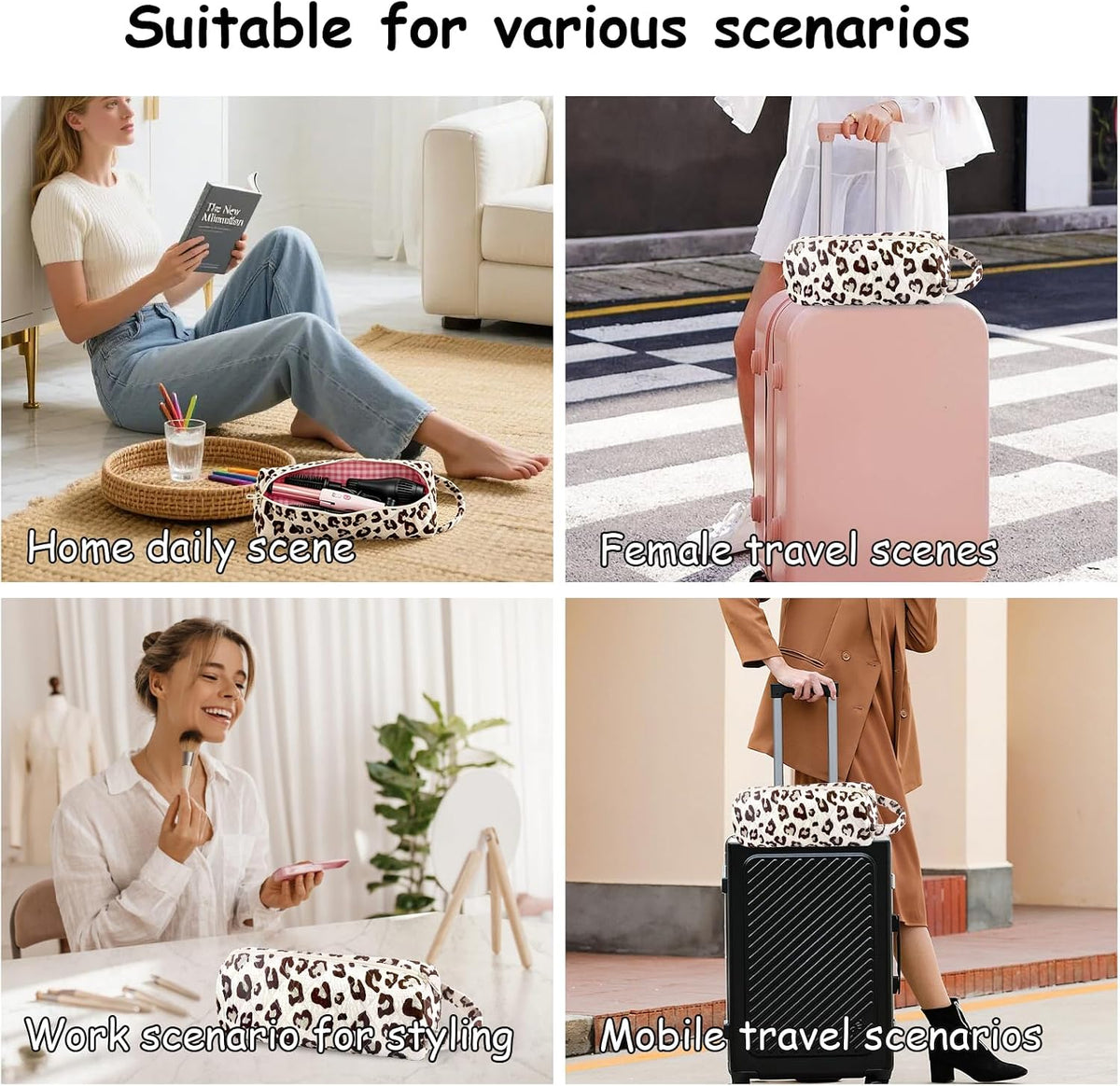 Leopard Print Portable Travel Bag