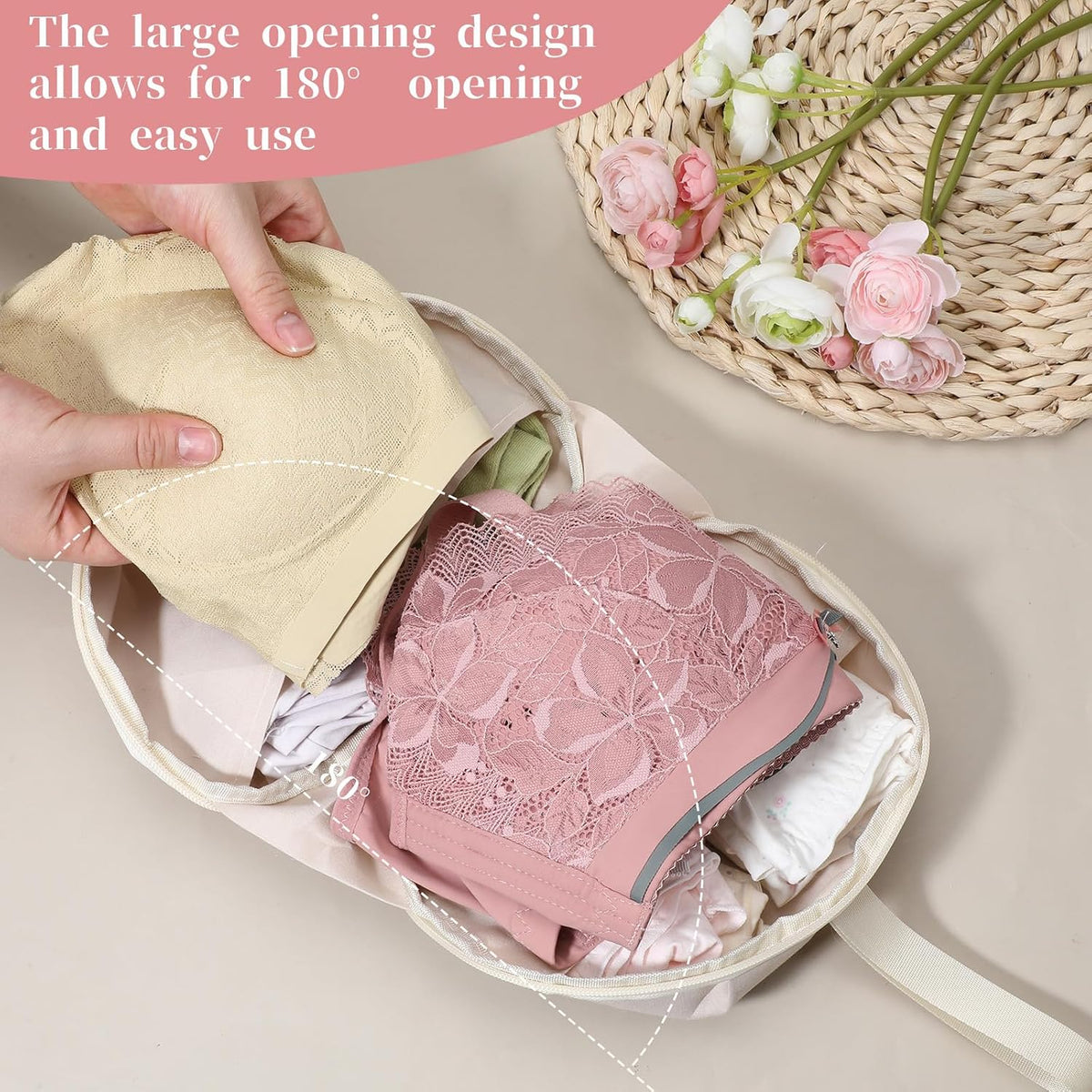 Travel Lingerie Storage Bag - Multi-Compartment Women's Storage Bag