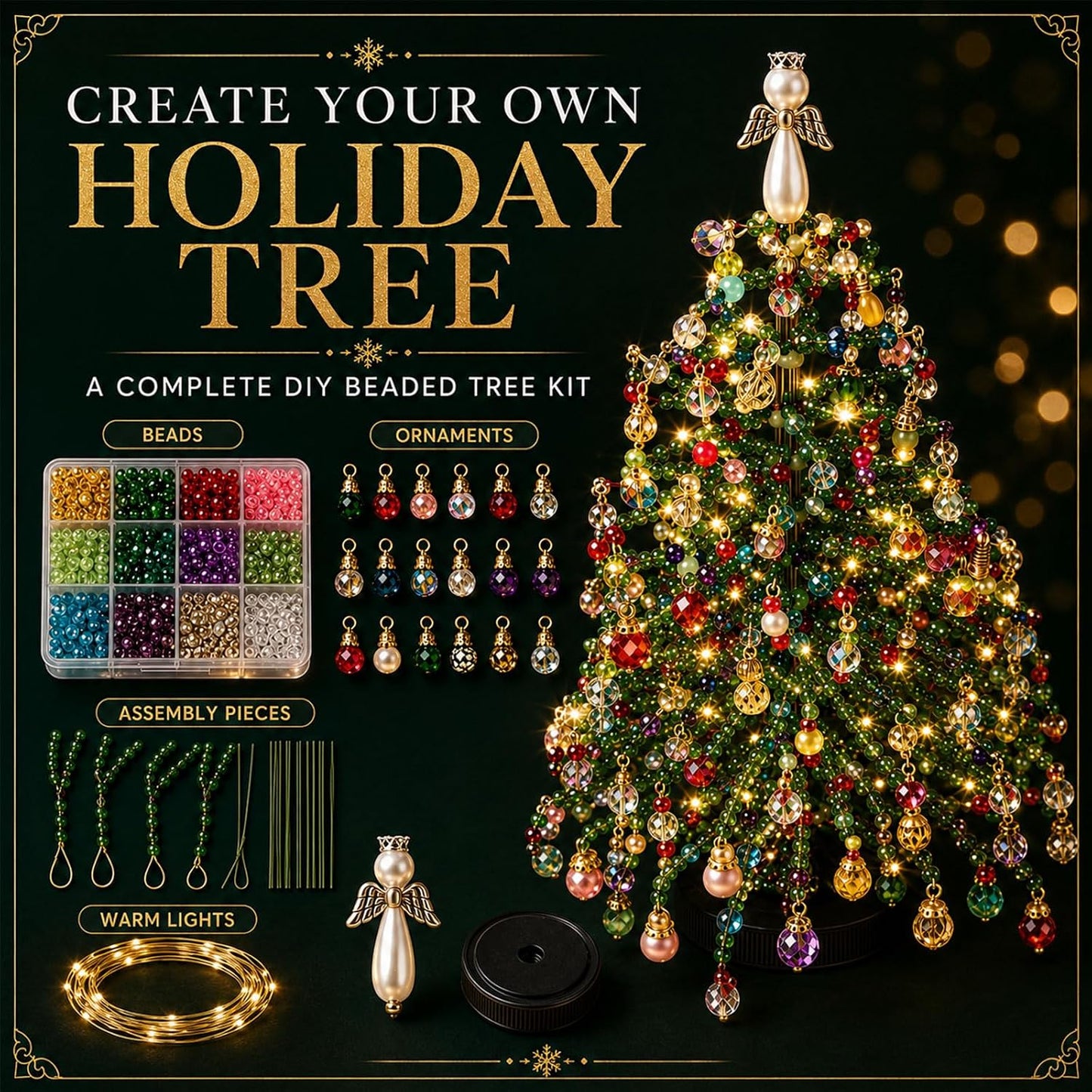 DIY Beaded Christmas Tree Kit