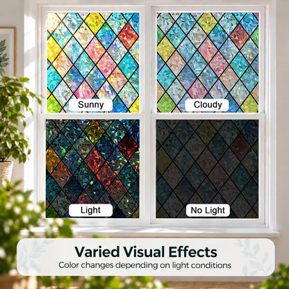 Peel-Off Patterned Adhesive Floral Mural Stickers for Wall & Window