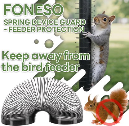 Squirrel Proof Metal Spring Device for Outdoor Bird Feeder Poles Protects