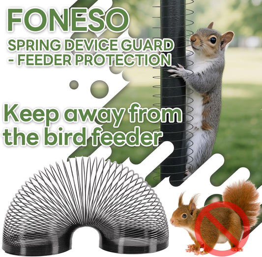 Squirrel Proof Metal Spring Device for Outdoor Bird Feeder Poles Protects