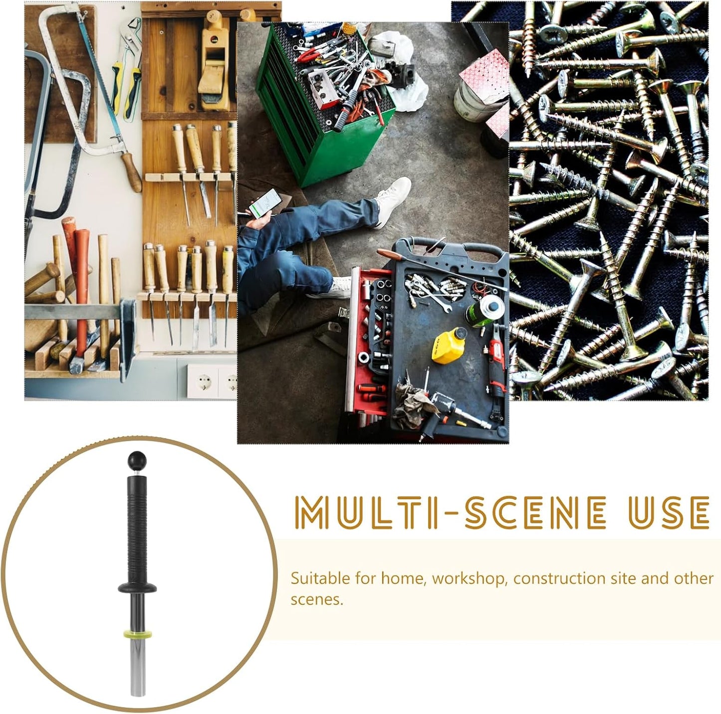 Magnetic Pickup Tool with Quick Release Handle Metal Chip Collector Wand