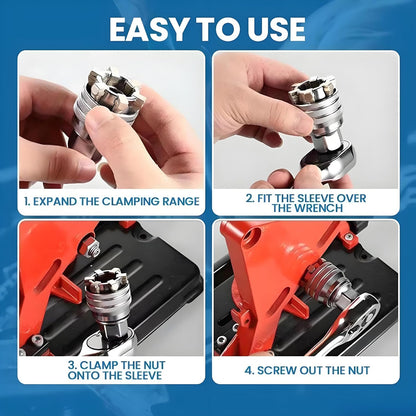 Adjustable Universal Socket Wrench 3/8" Drive Multi-Function Power Drill Bit Adapter