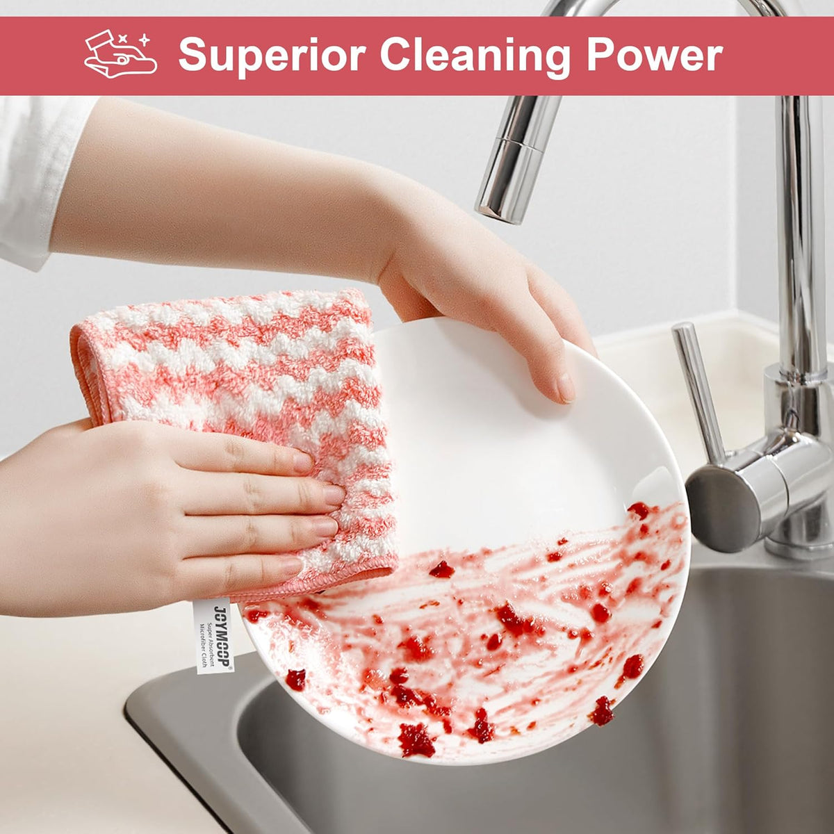 10 Pack Microfiber Cleaning Cloth, Absorbent Streak Free Lint Free Rags for Cleaning