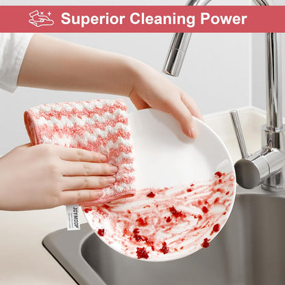 10 Pack Microfiber Cleaning Cloth, Absorbent Streak Free Lint Free Rags for Cleaning