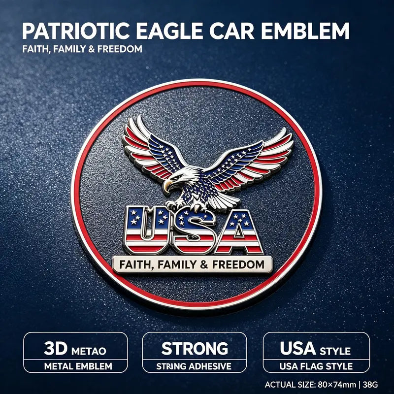 3D Metal Eagle Emblem Sticker with  Adhesive