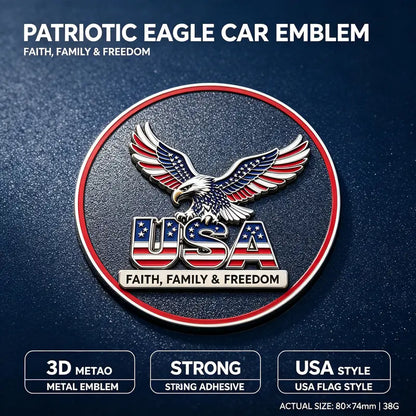 3D Metal Eagle Emblem Sticker with  Adhesive