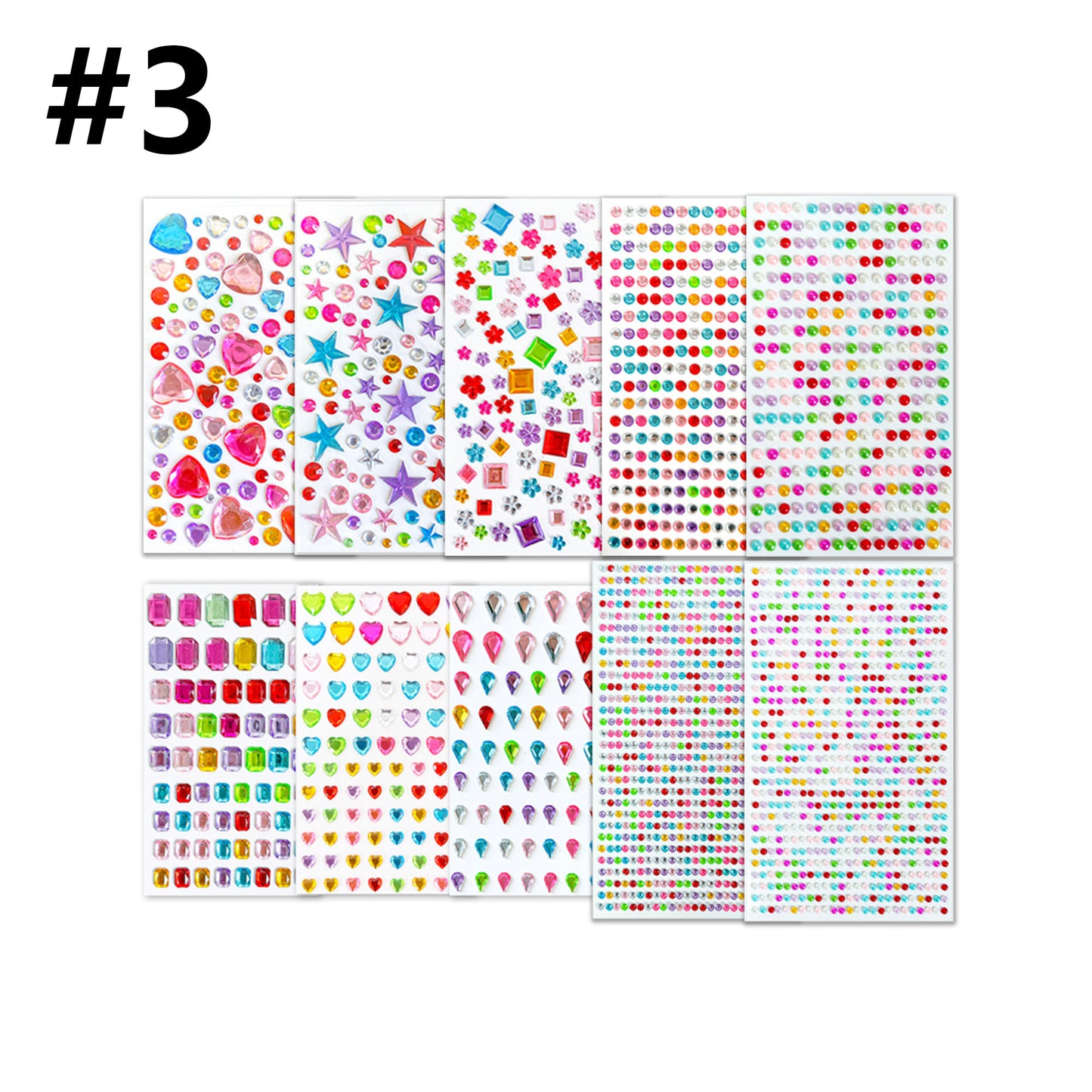 Acrylic Gems DIY Craft Decorative Diamond Small Stickers