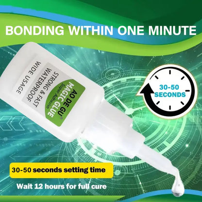 Magic Fast-Setting Super Glue, Waterproof Strong Adhesive